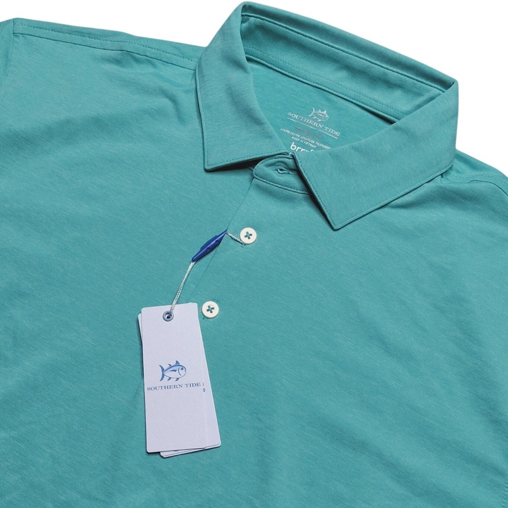Southern Tide Performance Polo Mens Large Green NWT Brreeze brrr Cooling